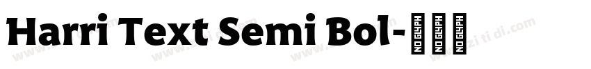 Harri Text Semi Bol字体转换
